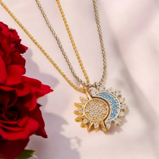Collares Sol y Luna Eclipse Pareja