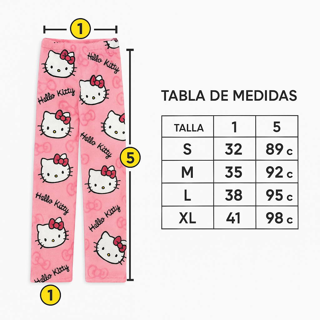 Pijama Hello Kitty - Solo en color rosa